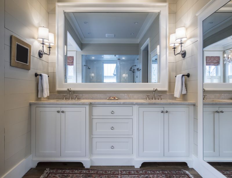 Vanity Area with Modern Fixtures